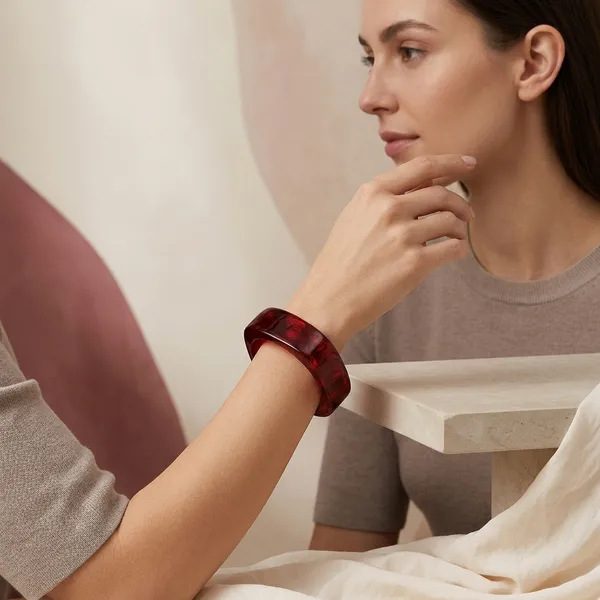 Cherry_Red_Block_Resin_Bangle