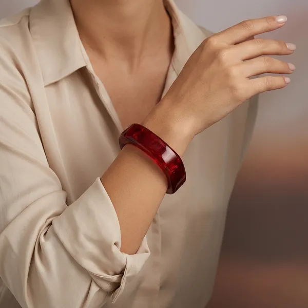 Cherry_Red_Block_Resin_Bangle