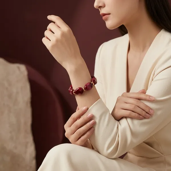 Acrylic_European_Bracelet_Cherry_Red
