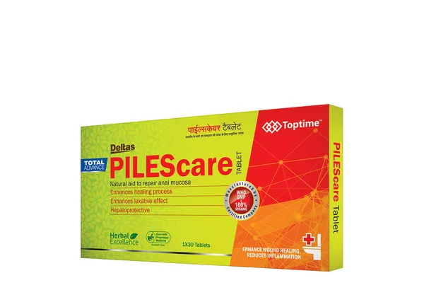 Toptime_Deltas_PILEScare_Tablet_–_Natural_Ayurvedic_Solution_for_Piles_(Arsha),_Bleeding,_and_Inflammation_Relief_–_Softens_Hard_Stools,_Eases_Digestion,_and_Supports_Anal_Mucosa_Repair_–_100%_Organic,_GMP_Certified_(1x30_Tablets)