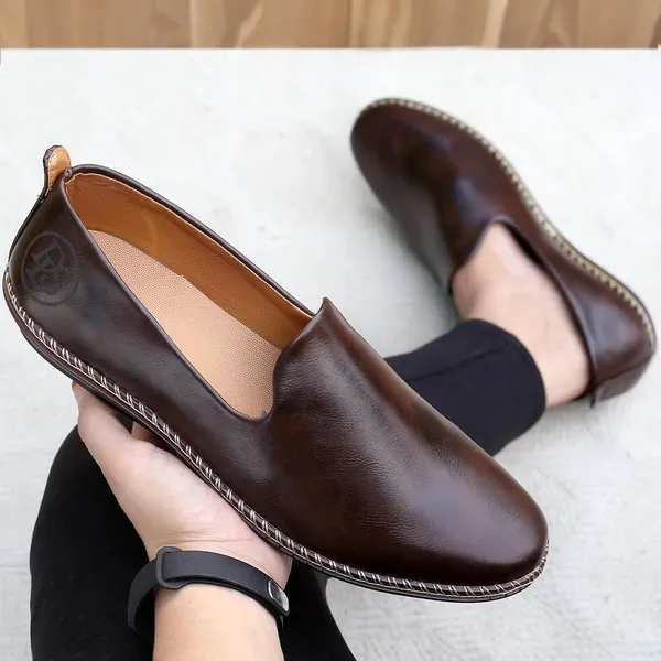 Brown_Synthetic_Leather_Loafers_For_Men_&_Boys