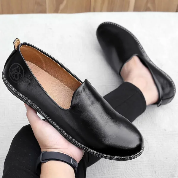 Black_Synthetic_Leather_Loafers_For_Men_&_Boys