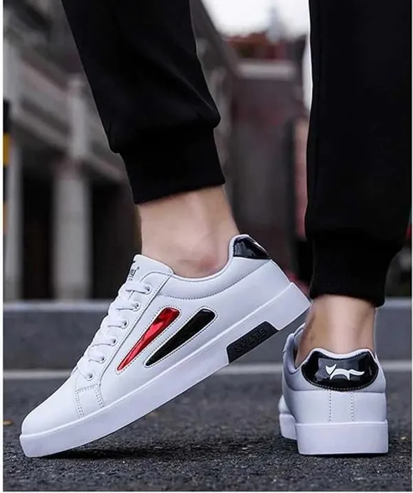 White_Synthetic_Leather_Sneakers_For_Men_&_Boys