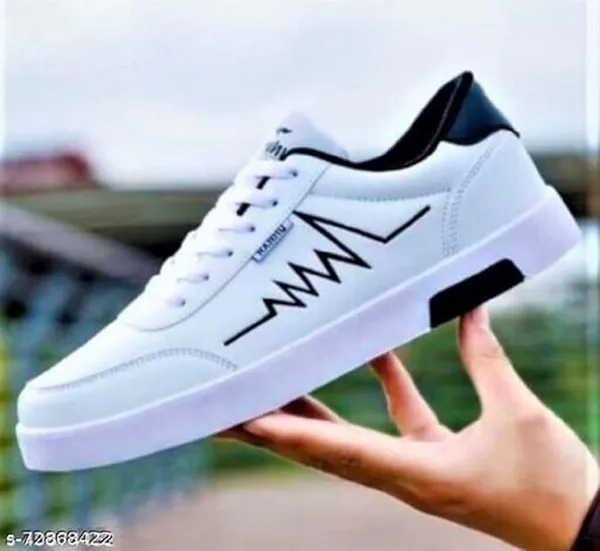 White_Synthetic_Leather_Sneakers_For_Men_&_Boys