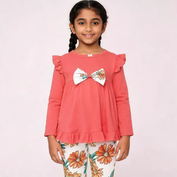 Bhoolku_Baby_Girls_Party_(Festive)_Tunic_Jegging_(Orange)