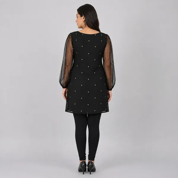 Black_Net_Tunic_Top_For_women