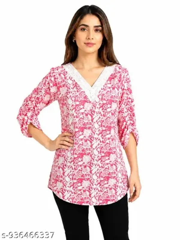 Pink_&_White_Cotton_Tunic_Top_For_women