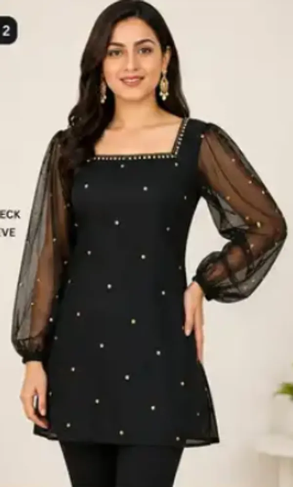 Black_Net_Kurti_For_women