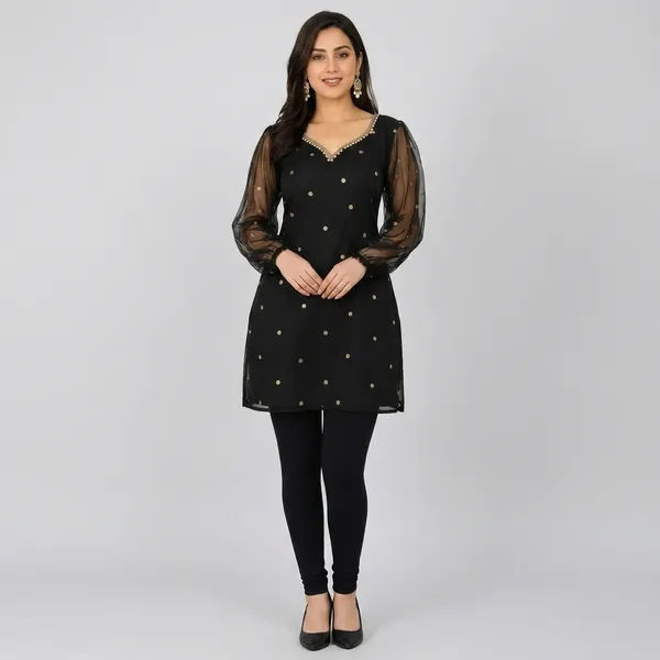 Black_Net_Tunic_Top_For_women