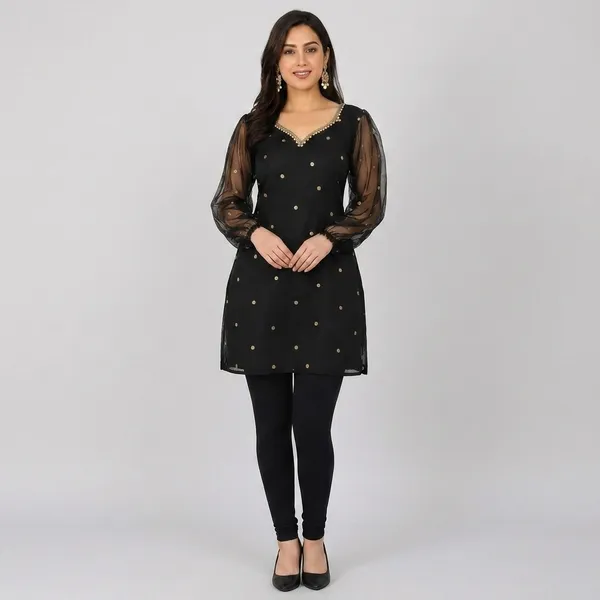 Black_Net_Tunic_Top_For_women
