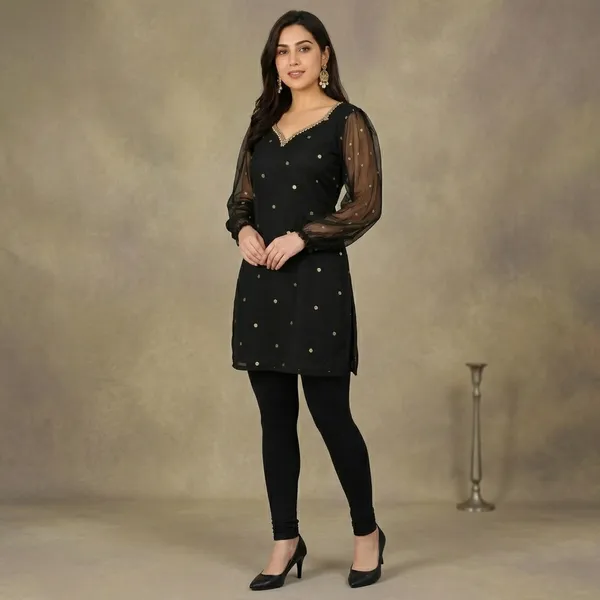 Black_Net_Tunic_Top_For_women