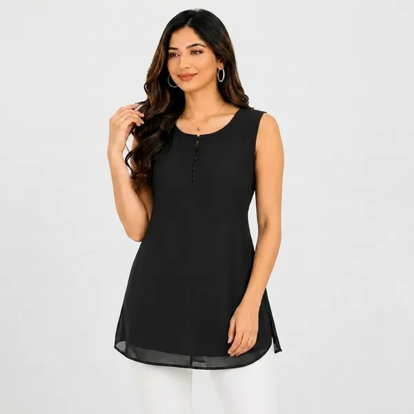 Black_Georgette_Top_For_women