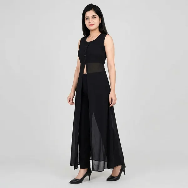 Black_Georgette_Long_Kurti_For_women