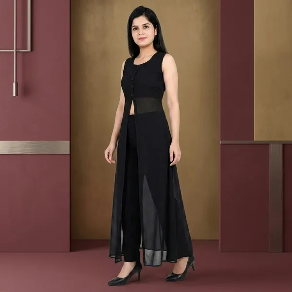 Black_Georgette_Long_Kurti_For_women