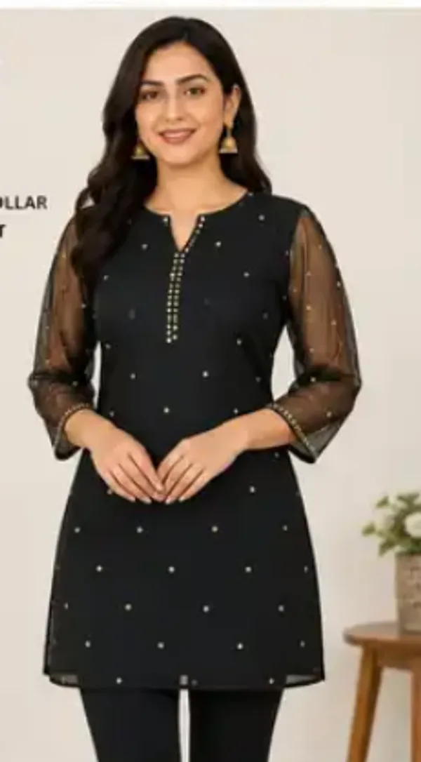 Black_Net_Tunic_Top_For_women