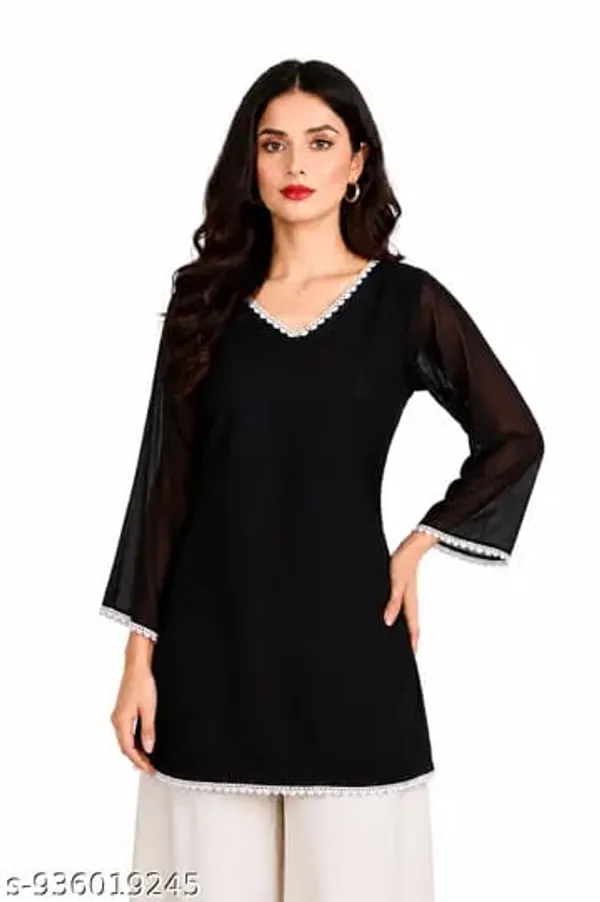 Black_Georgette_Kurti_For_women