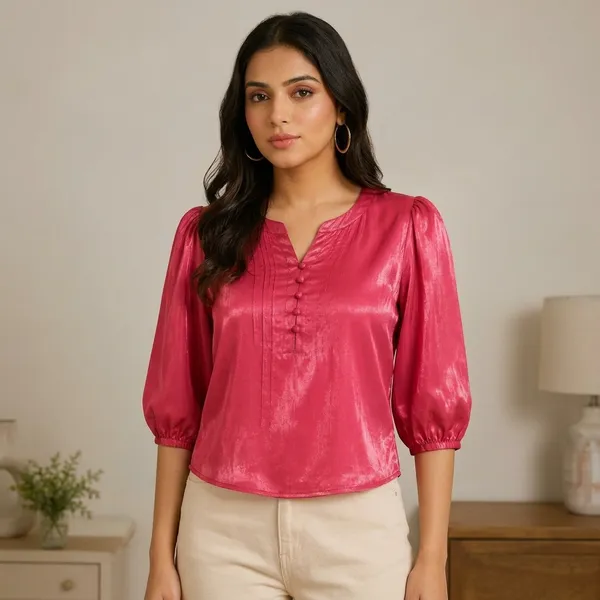 Red_Shine_Cotton_Top_For_women