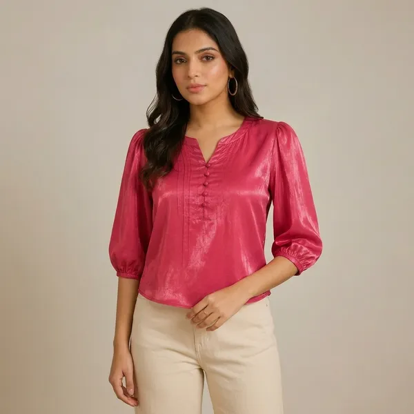 Red_Shine_Cotton_Top_For_women