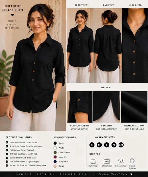 Black_Cotton_Kurti_For_women