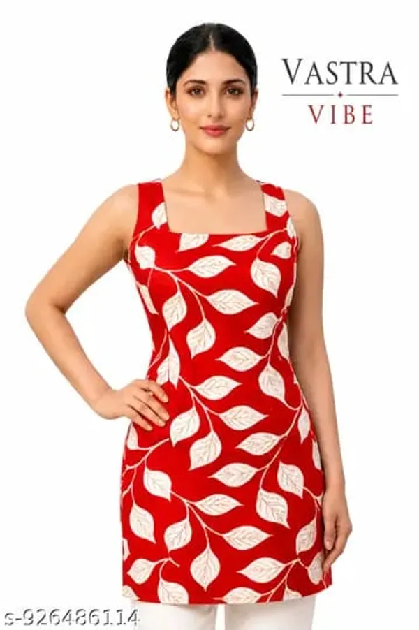 Red_&_White_Cotton_Kurta_For_women
