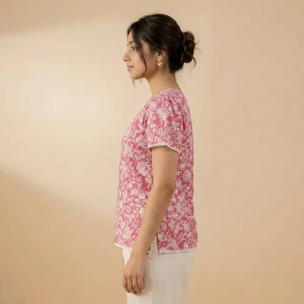 Pink_&_White_Cotton_Kurti_For_women