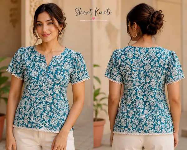 Blue_&_White_Cotton_Kurti_For_women