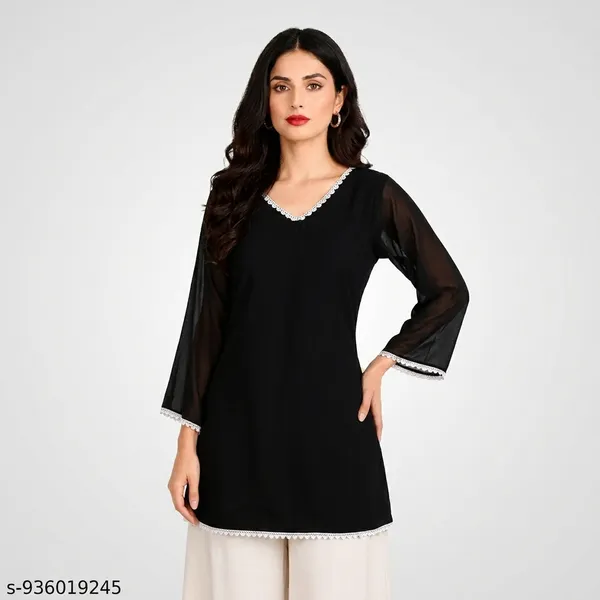 Black_Georgette_Kurti_For_women