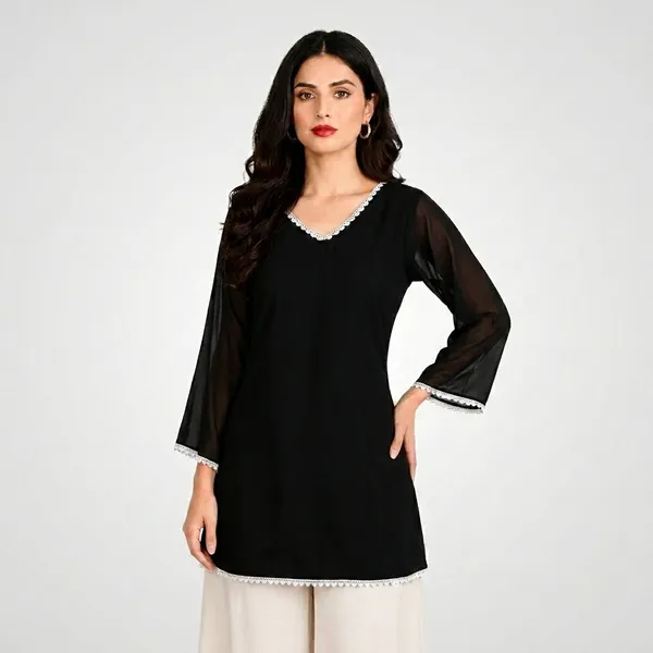 Black_Georgette_Kurti_For_women