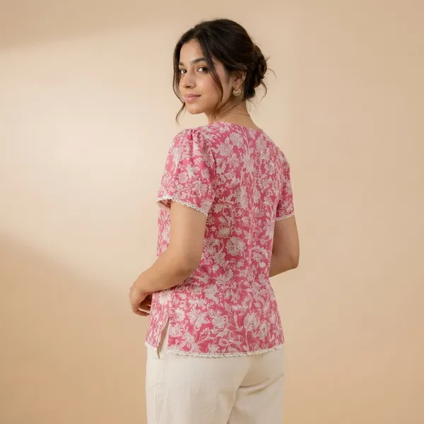 Pink_&_White_Cotton_Kurti_For_women