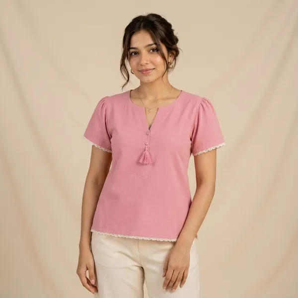 Pink_Cotton_Kurti_For_women
