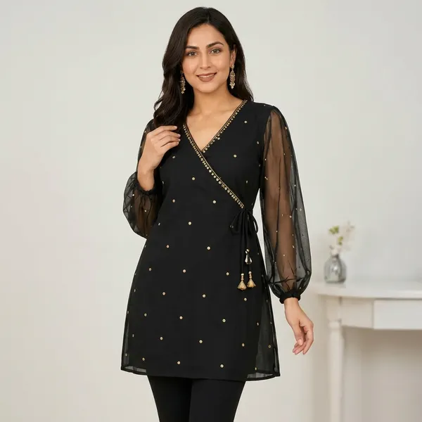 Black_Net_Tunic_Top_For_women