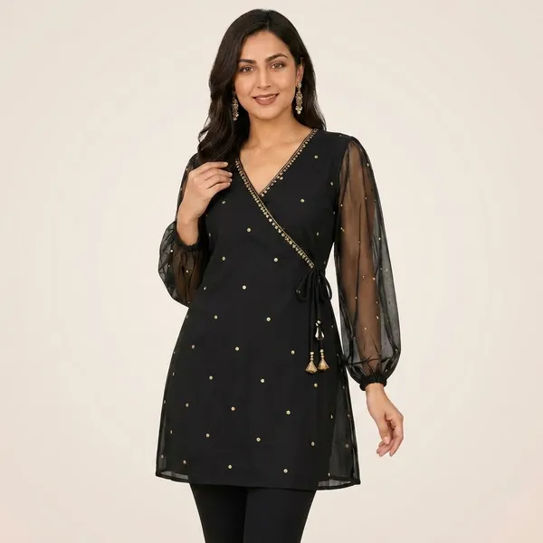 Black_Net_Tunic_Top_For_women