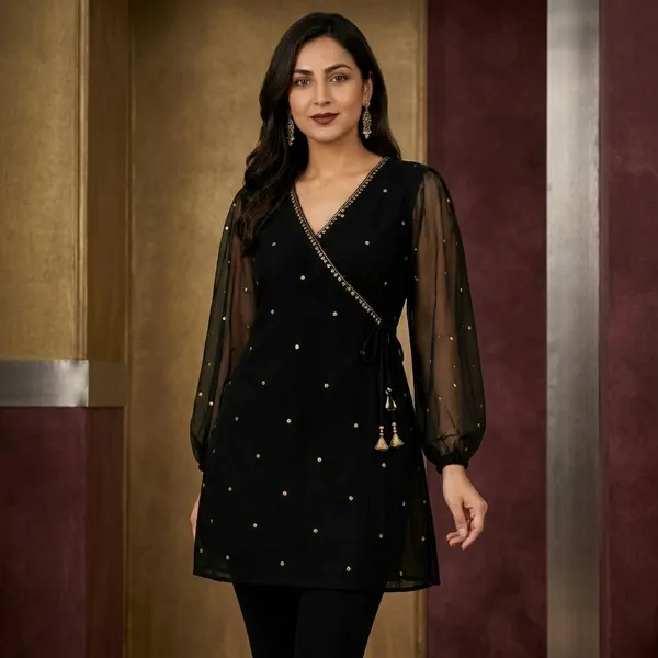 Black_Net_Tunic_Top_For_women