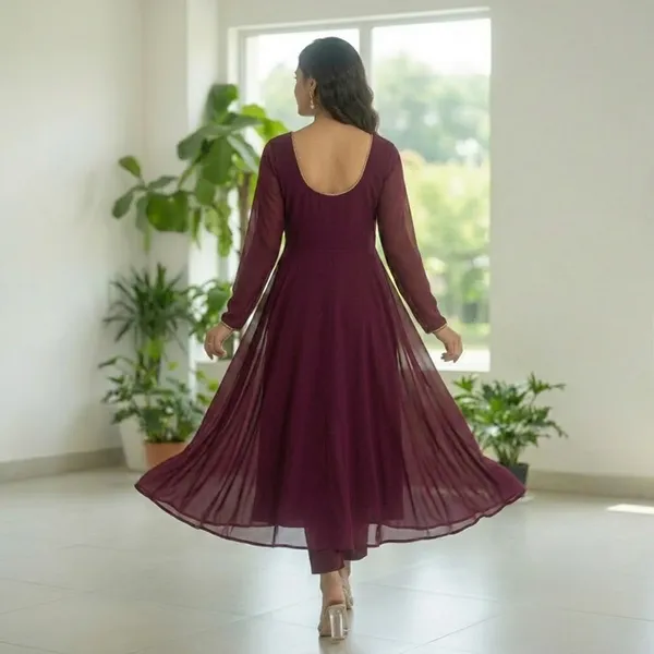Maroon_Georgette_Anarkali_Dress_For_women