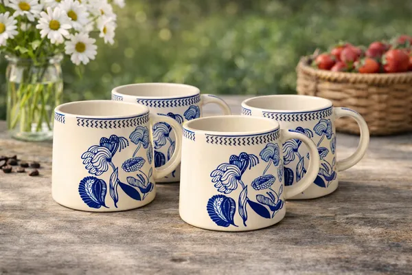 Set_Of_4_Blue_Stag_Ceramic_Coffee_Tea_Mugs_330_Ml_Each_Elegant_And_Durable_Microwave_And_Dishwasher_Safe