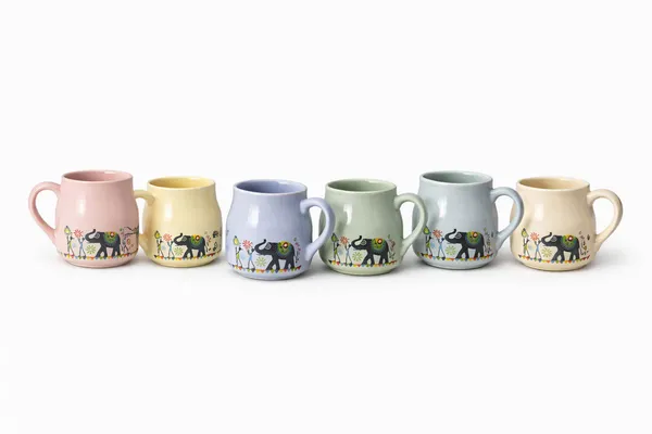 Pack_Of_6_Ceramic_Multi_Design_Elephant_Art_Multicolor_Cup_Set_Each_Elegant_And_Durable_Microwave_And_Dishwasher_Safe
