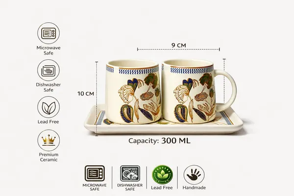 Set_Of_2_Handcrafted_Alive_Print_Ceramic_Coffee_Milk_Tea_Mugs_With_1_Ceramic_Tray_Each_Elegant_And_Durable_Microwave_And_Dishwasher_Safe