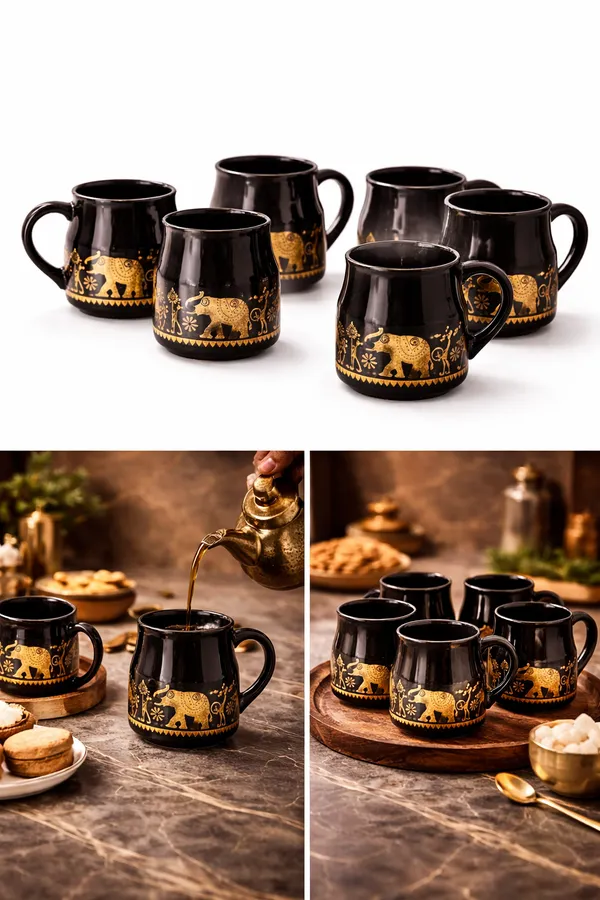 Set_Of_6_Hand_Painted_Ceramic_Tea_Kettle_Set_With_6_Cups_120_Ml_And_1_Kettle_700_Ml_Ceramic_Good_Morning_Set_7_Piece_Set_Elegant_Design_Microwave_Safe_Black