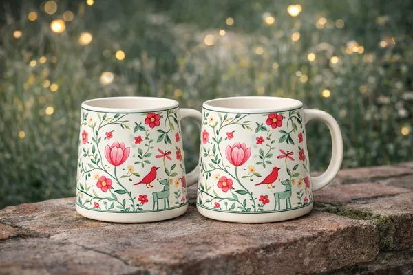 Set_Of_2_Mystic_Magenta_Ceramic_Coffee_Mug_300_Ml_Each_Handcrafted_In_India_Glossy_Finish_Microwave_And_Dishwasher_Safe
