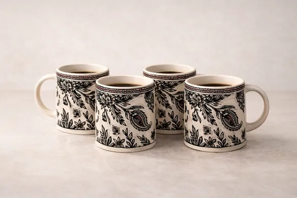 Set_Of_4_Noir_Blossom_Ceramic_Coffee_Mug_300_Ml_Each_Handcrafted_Black_Floral_Design_Microwave_And_Dishwasher_Safe_Food_Grade_Christmas_And_New_Year_Gift