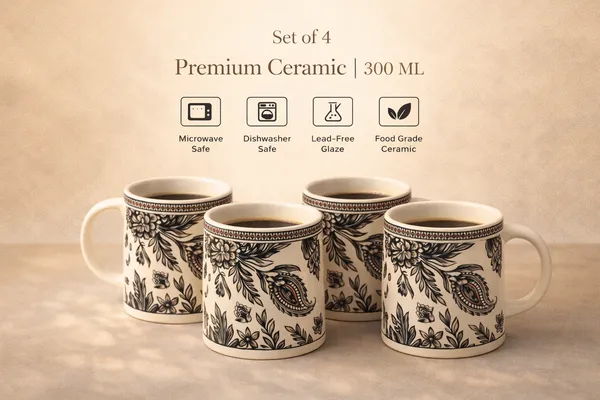 Set_Of_4_Noir_Blossom_Ceramic_Coffee_Mug_300_Ml_Each_Handcrafted_Black_Floral_Design_Microwave_And_Dishwasher_Safe_Food_Grade_Christmas_And_New_Year_Gift