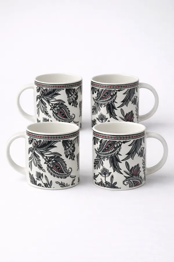 Set_Of_4_Noir_Blossom_Ceramic_Coffee_Mug_300_Ml_Each_Handcrafted_Black_Floral_Design_Microwave_And_Dishwasher_Safe_Food_Grade_Christmas_And_New_Year_Gift
