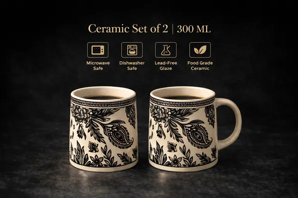Set_Of_2_Noir_Blossom_Ceramic_Coffee_Mug_300_Ml_Each_Handcrafted_Black_Floral_Design_Microwave_And_Dishwasher_Safe_Food_Grade_Christmas_And_New_Year_Gift