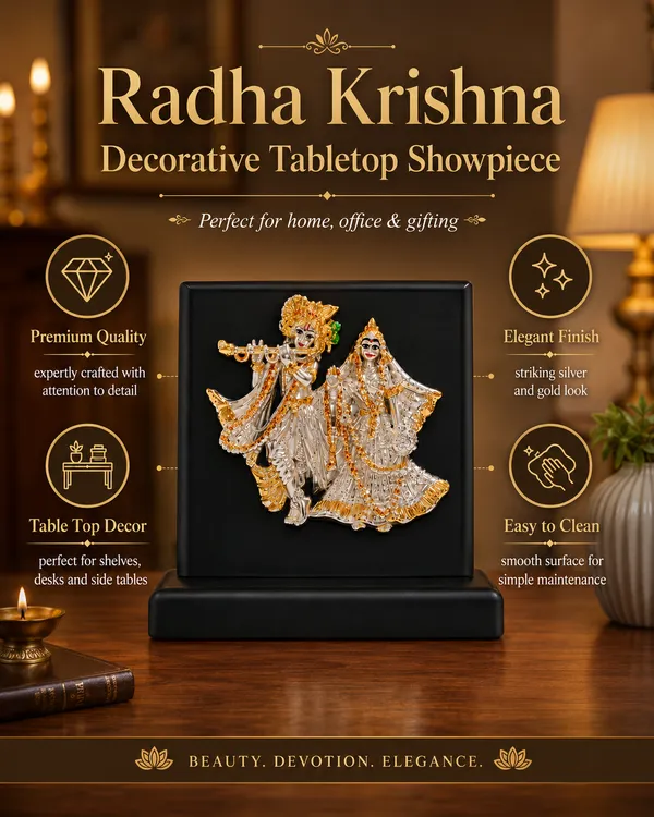 Gold_Silver_Plating_Wooden_Base_Resin_Idol_For_Home_Decor