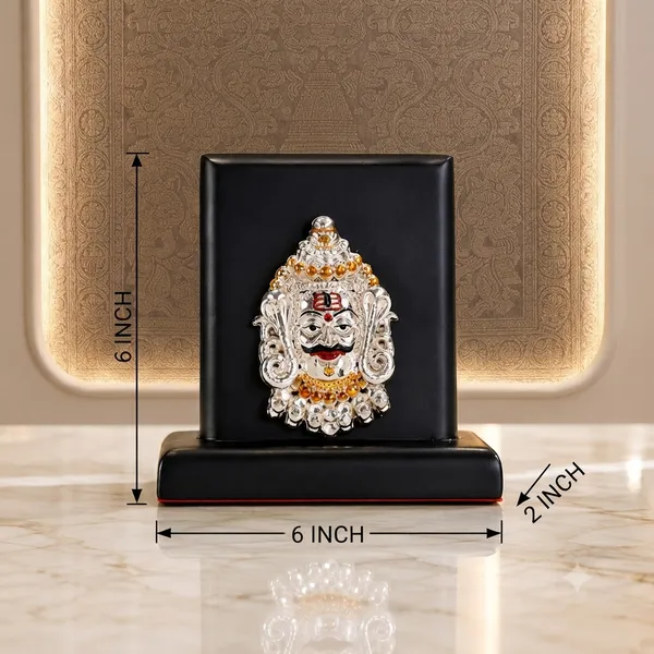 Silver_Silver_Plating_Wooden_Base_Resin_Idol_For_Home_Decor