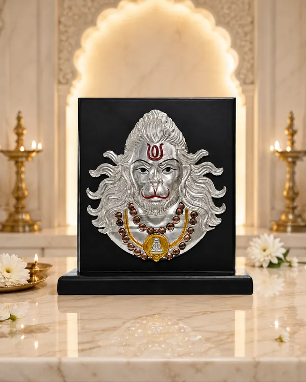 Black_Silver_Plating_Wooden_Base_Resin_Idol_For_Home_Decor