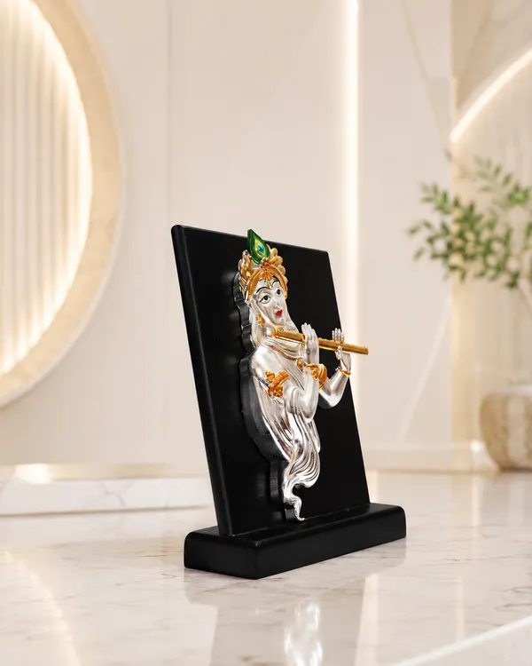 Gold_Silver_Plating_Wooden_Base_Resin_Idol_For_Home_Decor