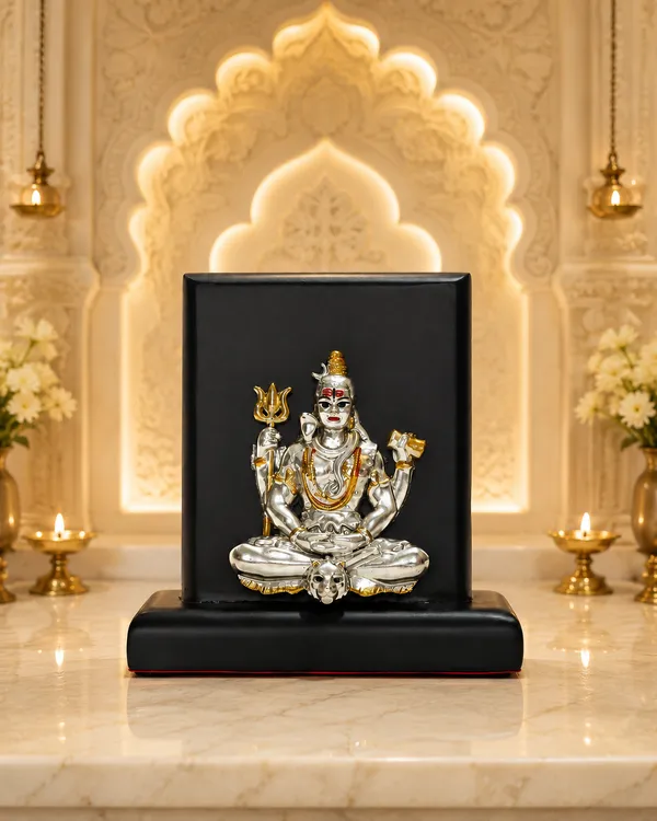 Gold_Silver_Plating_Wooden_Base_Resin_Idol_For_Home_Decor
