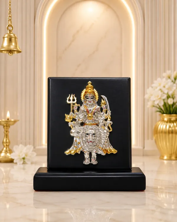 Gold_And_Black_Silver_Plating_Wooden_Base_Resin_Idol_For_Home_Decor