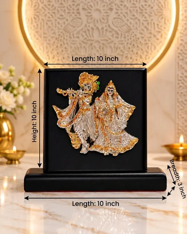 Gold_Silver_Plating_Wooden_Base_Resin_Idol_For_Home_Decor